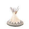 Image 8 : Polychrome Mounted Hide Wicker Tee Pee Display
