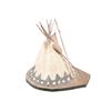 Image 9 : Polychrome Mounted Hide Wicker Tee Pee Display