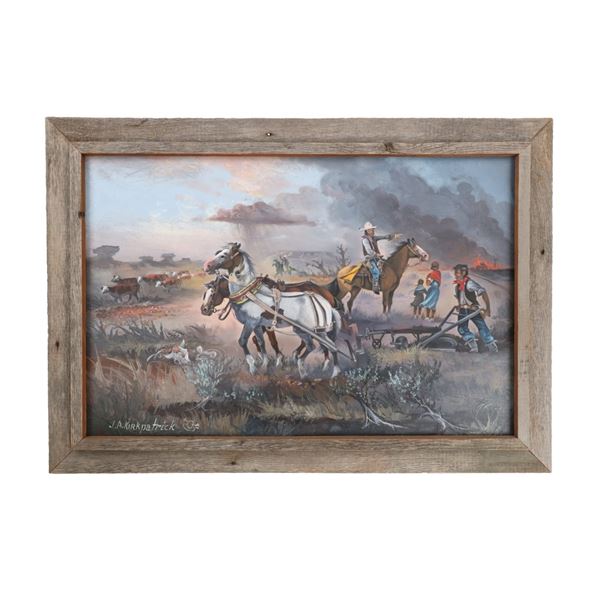 J.A. Kirkpatrick (1898-1984) Original Western Oil