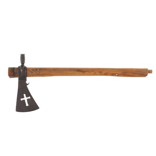 Northern Plains Papal Cross Cutout Pipe Tomahawk