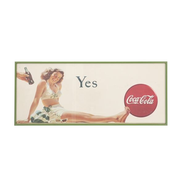 Rare Coca-Cola "Yes Girl" Advertisement c. 1946