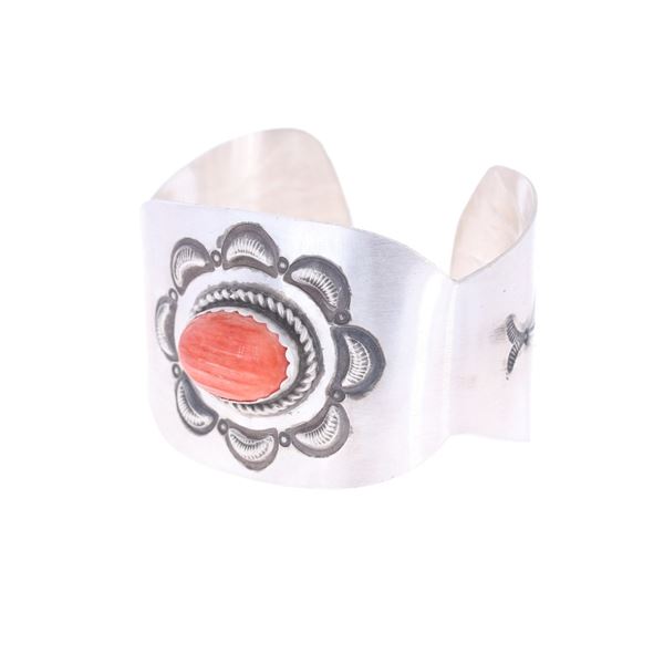 Navajo Chaz Tsosie Sterling Silver Oyster Bracelet