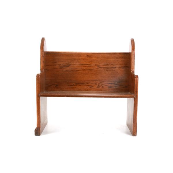 Quarter-sawn Gothic Revival Oak Pew / Hall Bench