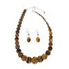 Image 14 : Fancy Disk Tiger's Eye Graduated Jewelry Set