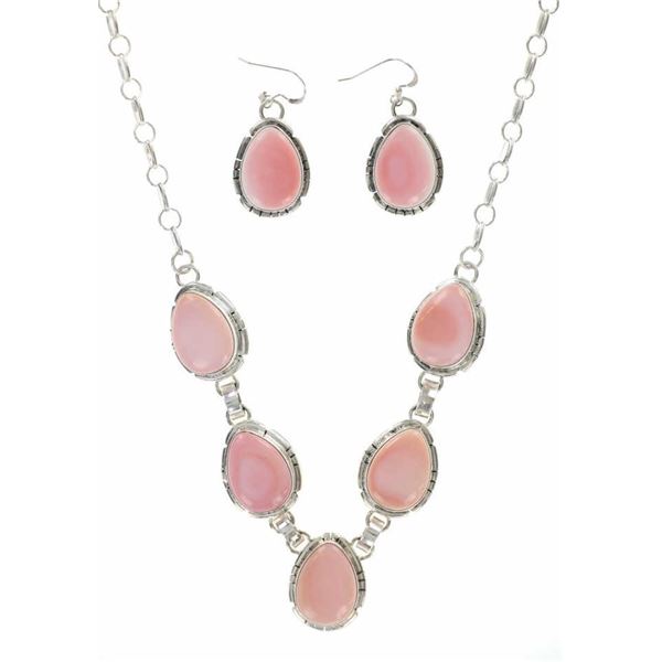 Navajo Samson Etsitty Silver Pink Conch Jewelry