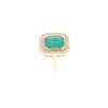 Image 2 : Opulent Emerald & Diamond 18K Yellow Gold Ring
