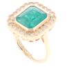 Image 7 : Opulent Emerald & Diamond 18K Yellow Gold Ring