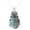 Image 3 : Navajo C. Tom Sterling Silver Turquoise Necklace