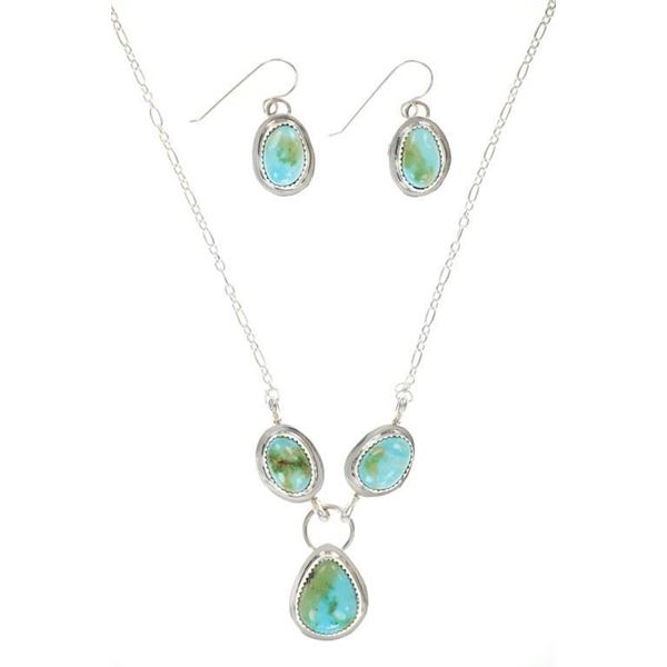 Navajo BB Tsosie Silver Sonoran Turquoise Jewelry