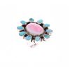 Image 5 : Navajo R. Sam Silver Pink Conch Turquoise Ring