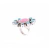 Image 6 : Navajo R. Sam Silver Pink Conch Turquoise Ring