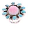 Image 8 : Navajo R. Sam Silver Pink Conch Turquoise Ring
