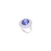 Image 1 : Elegant AAA+ Tanzanite & VS2 Diamond Platinum Ring