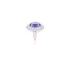 Image 5 : Elegant AAA+ Tanzanite & VS2 Diamond Platinum Ring