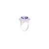 Image 6 : Elegant AAA+ Tanzanite & VS2 Diamond Platinum Ring