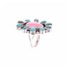 Image 2 : Navajo R. Sam Silver Pink Conch Turquoise Ring