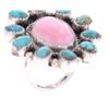 Image 3 : Navajo R. Sam Silver Pink Conch Turquoise Ring