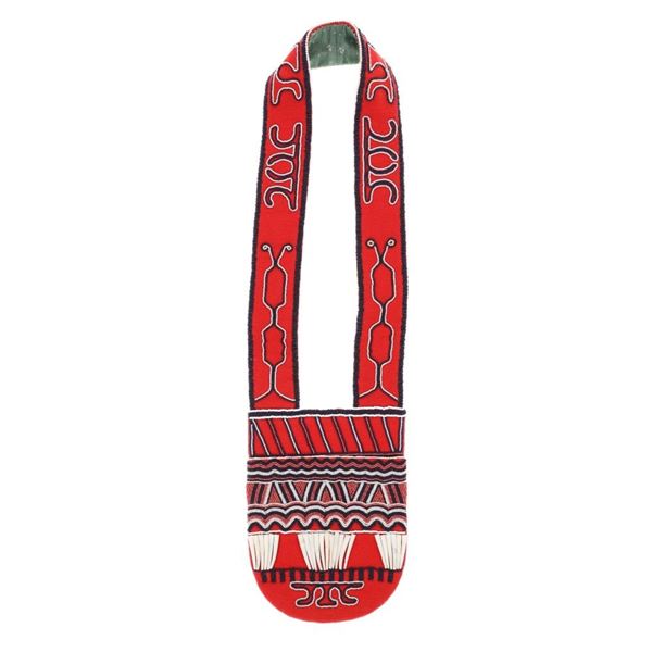 Athabascan Fire Bag Beaded Hide & Clothe