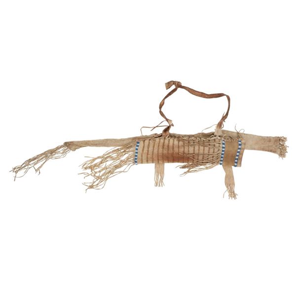 Crow Beaded Indian Hide Bowcase & Arrow Quiver