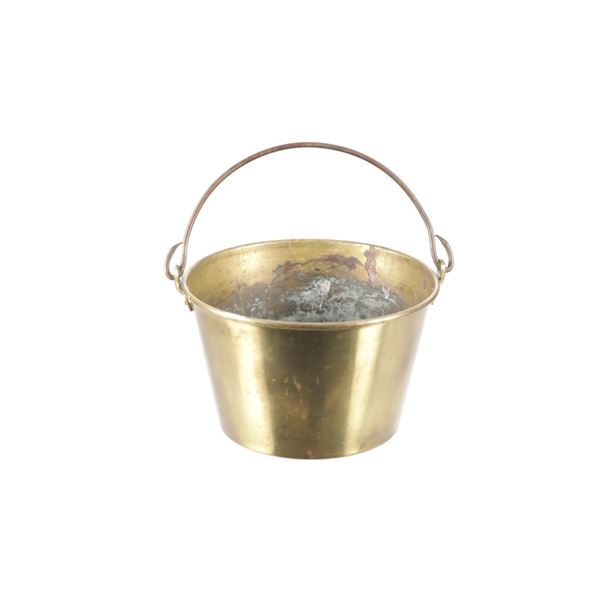 H.W. Hayden Brass Bucket Working Pail c. 1851