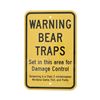 Image 1 : Warning Bear Trap Montana Game, Fish, & Parks Sign