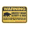 Image 1 : Grizzly Bear Warning Sign from Canada