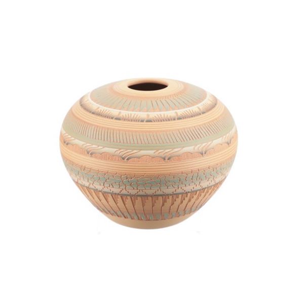 Navajo Susie Charlie Sgraffito Olla Pottery 1960-