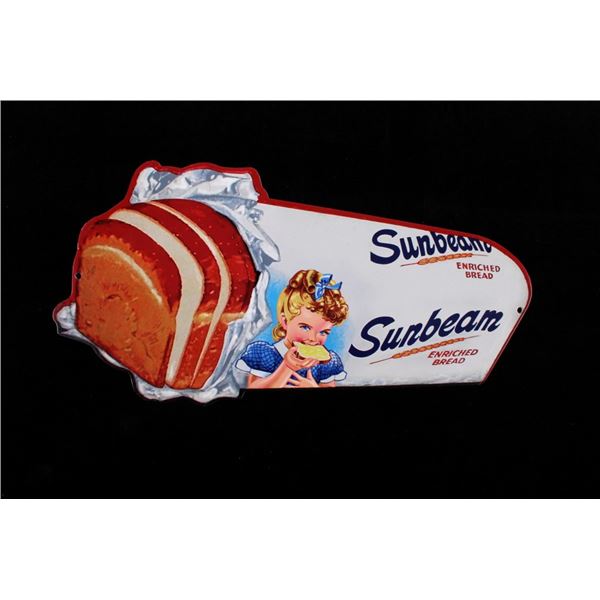 Sunbeam Bread Porcelain Die Cut Metal Sign