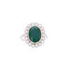 Image 7 : 4.09ct Emerald VS Diamond & 18k Two Tone Gold Ring