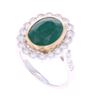 Image 8 : 4.09ct Emerald VS Diamond & 18k Two Tone Gold Ring