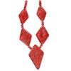 Image 13 : Orange & Red Jasper Polygonal Sphere Necklaces