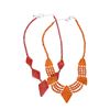 Image 16 : Orange & Red Jasper Polygonal Sphere Necklaces