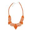 Image 2 : Orange & Red Jasper Polygonal Sphere Necklaces