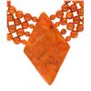 Image 7 : Orange & Red Jasper Polygonal Sphere Necklaces