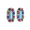 Image 4 : Navajo B. Slim Sterling Silver Multistone Earrings