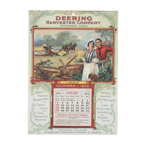 Deering Harvester Company Wall Calendar 1903