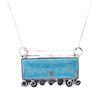Image 3 : Navajo R. Skeet Sterling Silver Turquoise Necklace