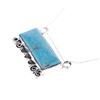 Image 5 : Navajo R. Skeet Sterling Silver Turquoise Necklace