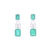 15.35ct Emerald & Diamond 18k White Gold Earrings