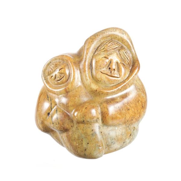 Sharon Spencer Soapstone Eskimo Mother & Child