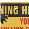 Image 4 : Mountain Lion Warning Sign from Canada