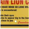 Image 7 : Mountain Lion Warning Sign from Canada