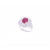Image 1 : 2.32ct Ruby & VS1 Diamond PT950 Platinum Ring