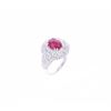 Image 3 : 2.32ct Ruby & VS1 Diamond PT950 Platinum Ring