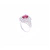 Image 4 : 2.32ct Ruby & VS1 Diamond PT950 Platinum Ring