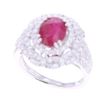 Image 7 : 2.32ct Ruby & VS1 Diamond PT950 Platinum Ring
