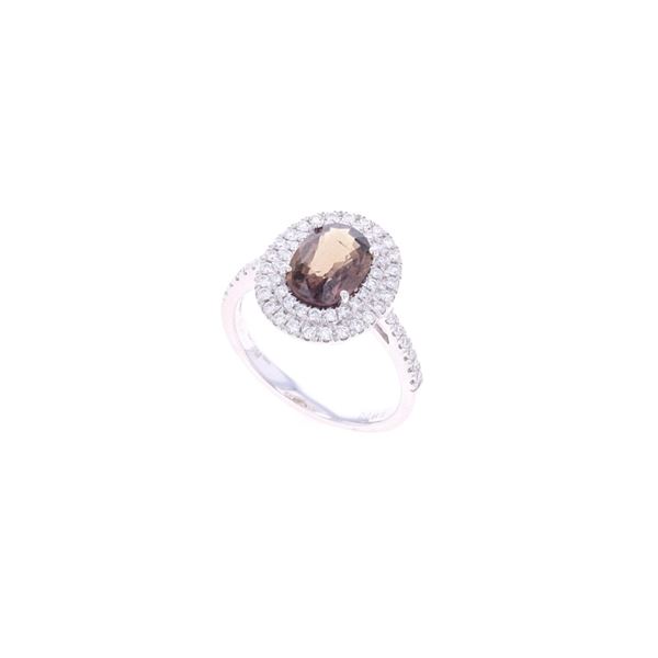 2.02ct Brown Sapphire VVS2 Diamond & Platinum Ring
