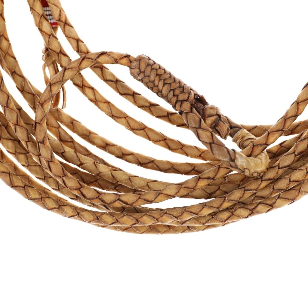 Blackfeet Beaded Braided Rawhide Lariat Rope
