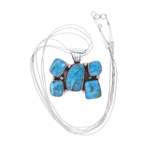 Navajo Jennifer Begay Silver Turquoise Necklace