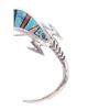 Image 3 : Navajo Sterling Turquoise Inlay Lizard Brooch